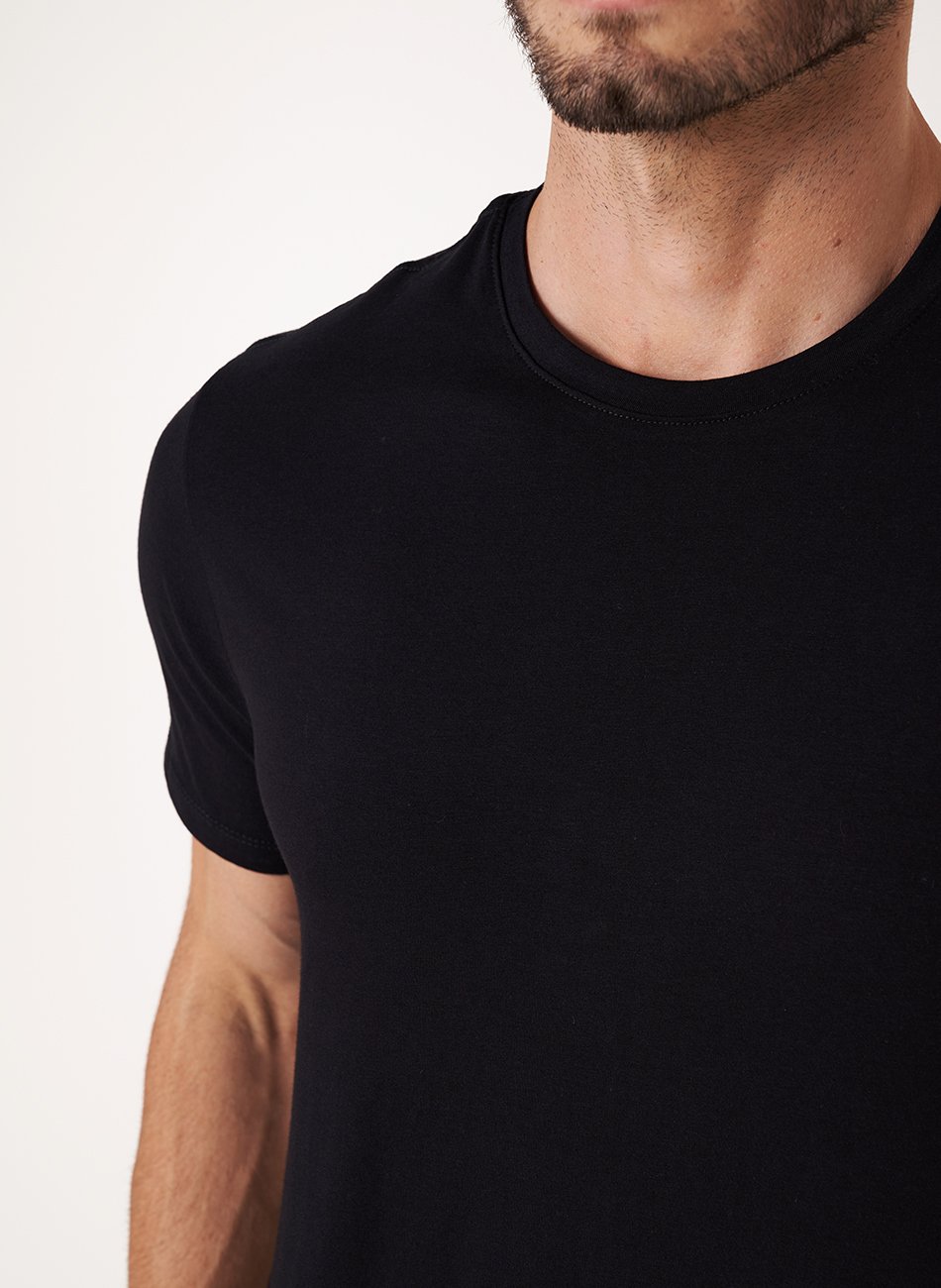 Kit 3 - Camiseta Algodão Egípcio - Preta